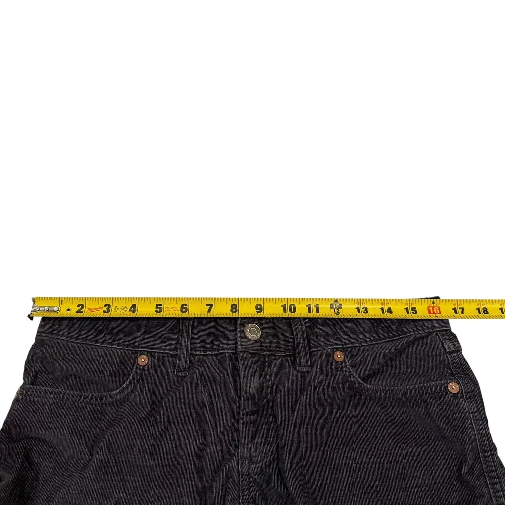 Gap Women Dark Grey Corduroy Cutoff Shorts Size 6 Raw Hem 5-Pocket Casual